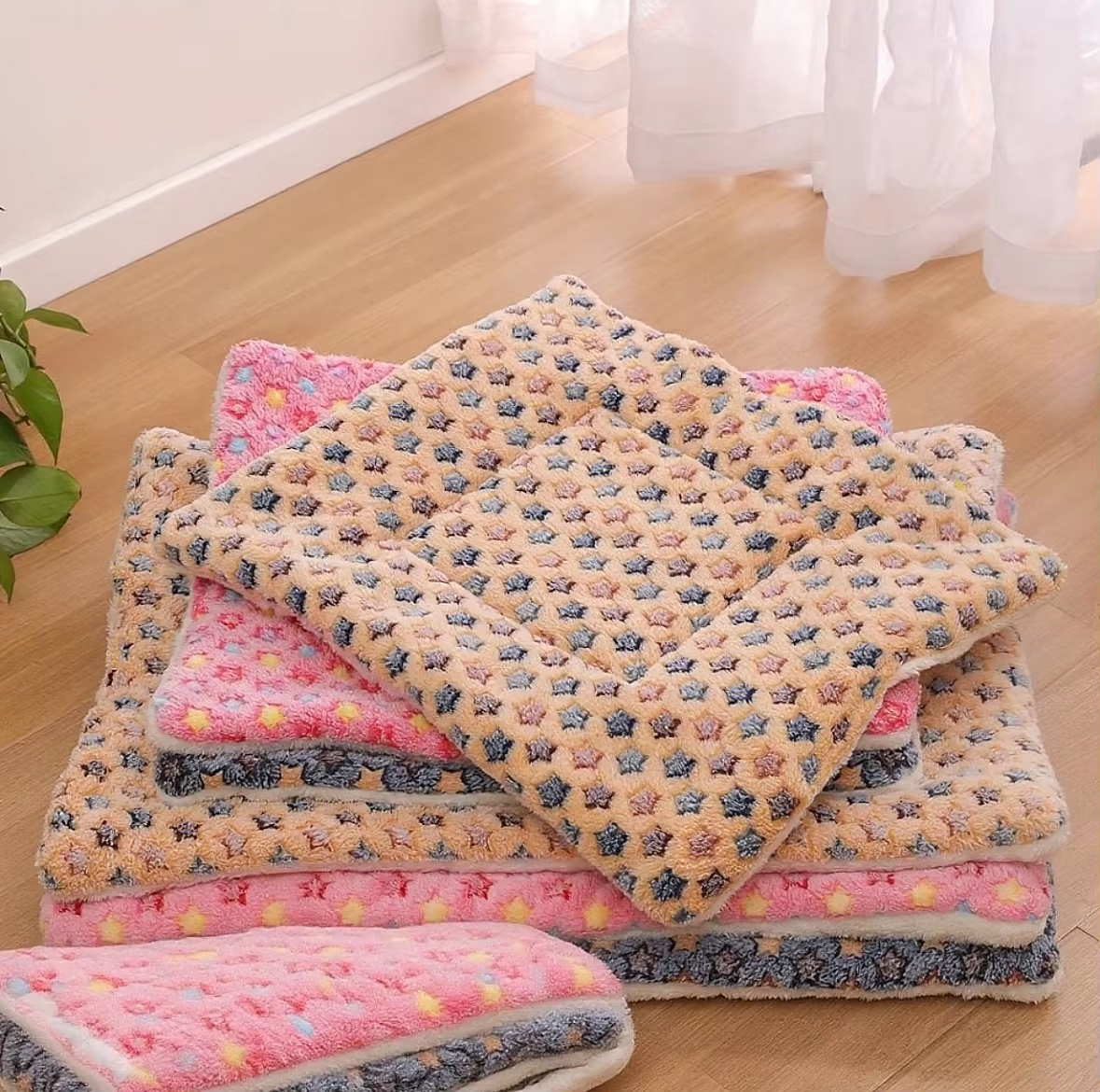 Ultra Soft Pet Bed with Cute Star Print
