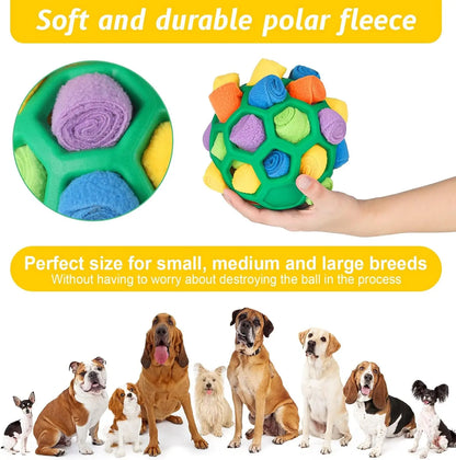 Interactive Snuffle Ball for Dogs – Colorful, Bite-Resistant Puzzle Toy for Small & Medium Dogs, Promotes Foraging Instincts, Washable & Durable