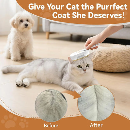 4 in 1 Pet Steam Brush for Shedding