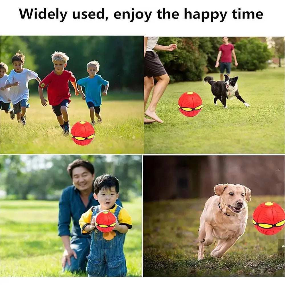 Magic Flying Saucer Bouncy Ball Viral Flying Magic Ball Interactive Dog Toy, Automatic Self-Play Pet Toy for Indoor Dogs,Boredom Relief & Active Exercise, Explosion-Proof Smooth- Play