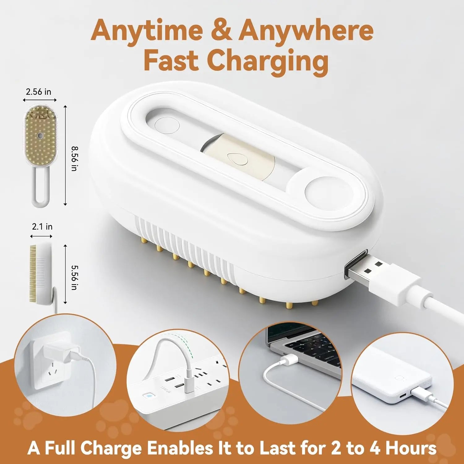 4 in 1 Pet Steam Brush for Shedding