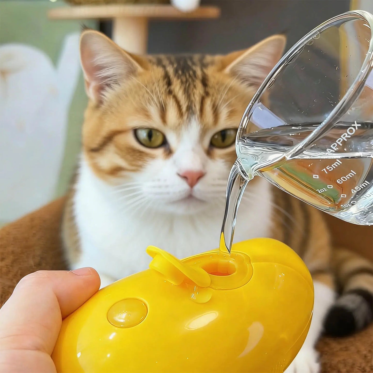 Steamy Cat Brush 3 in 1 Mutifunctional Cat Steam Brush Self Cleaning Steam Pet Brush for Removing Hair, Cleaning, Massage, Pet Hair Removal Comb for Cat & Dog Tangled and Loosse Hair