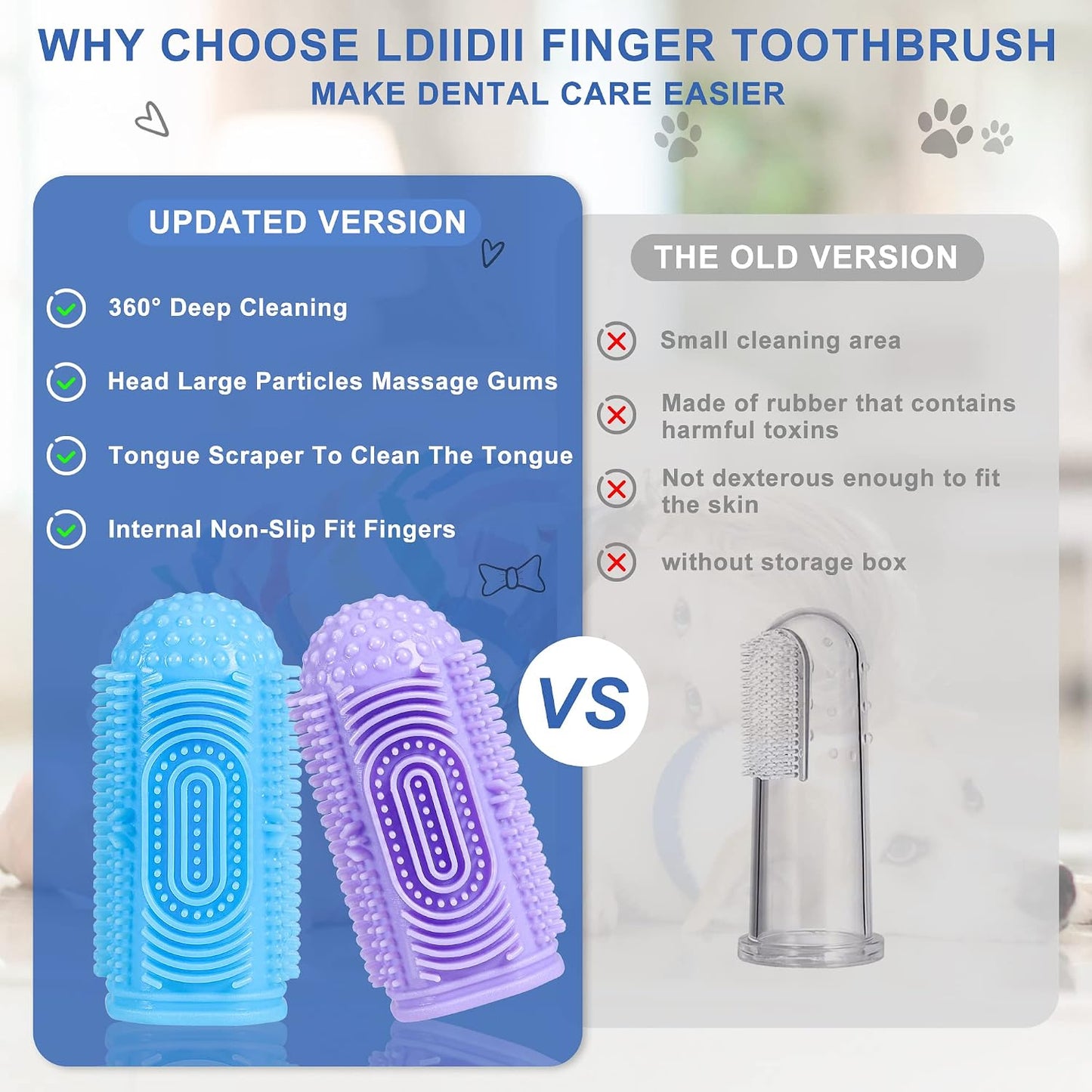 Dog finger Toothbrush 4 Pcs 