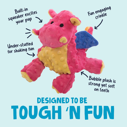 Bubble Plush Dragons Squeaky Pet Toy