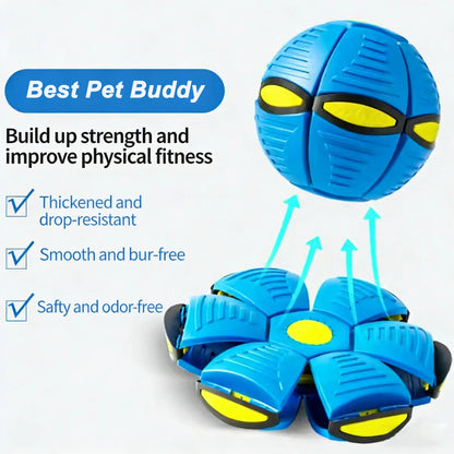 Magic Flying Saucer Bouncy Ball Viral Flying Magic Ball Interactive Dog Toy, Automatic Self-Play Pet Toy for Indoor Dogs,Boredom Relief & Active Exercise, Explosion-Proof Smooth- Play