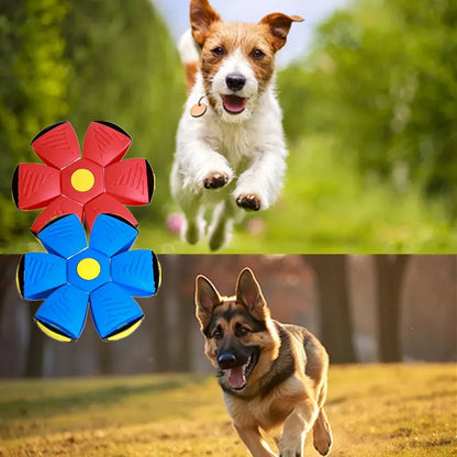 Magic Flying Saucer Bouncy Ball Viral Flying Magic Ball Interactive Dog Toy, Automatic Self-Play Pet Toy for Indoor Dogs,Boredom Relief & Active Exercise, Explosion-Proof Smooth- Play