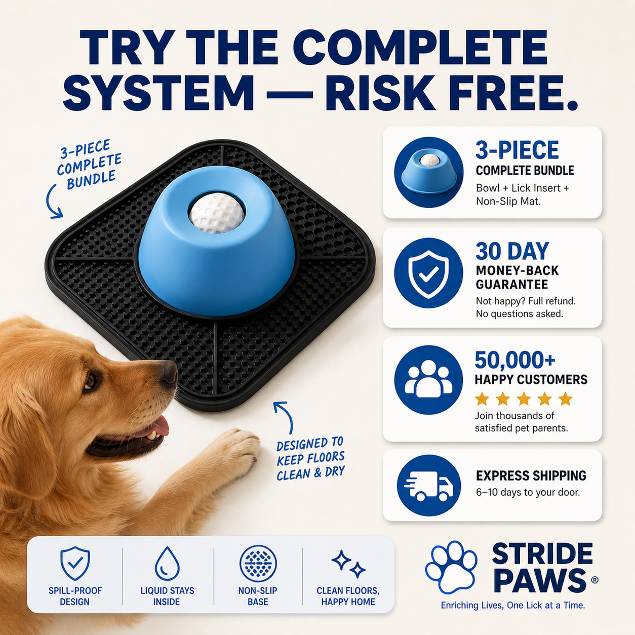 Spill-Proof Lick Bowl