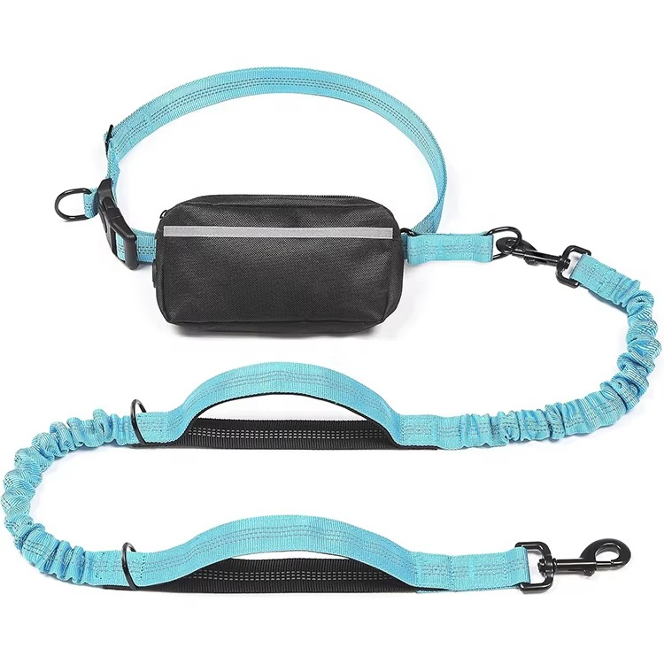 Hands-Free Dog Leash with Zipper Pouch