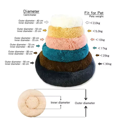 Calming Donut Bed for Dogs & Cats