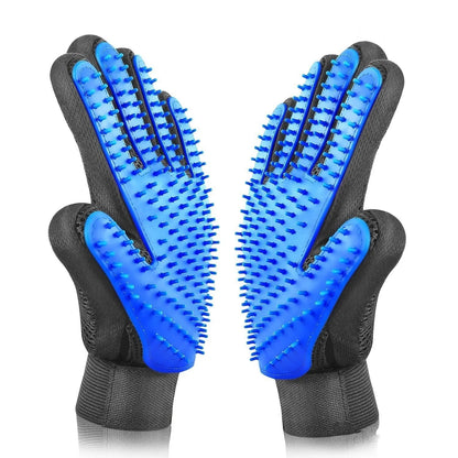Pet Dog Grooming Gloves Brush Hair Remover 