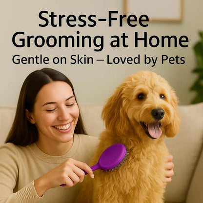 round Soft Bristle Hair Brush Pet Grooming Tool