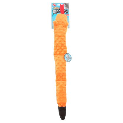 Skinneeez Extreme 24 Inch Stuffing-Free Durable Snake Dog Toy with Three Jumbo Squeakers