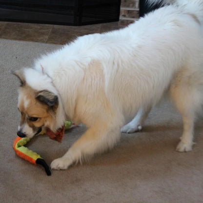 Skinneeez Extreme 24 Inch Stuffing-Free Durable Snake Dog Toy with Three Jumbo Squeakers