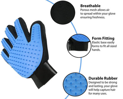 Pet Dog Grooming Gloves Brush Hair Remover 