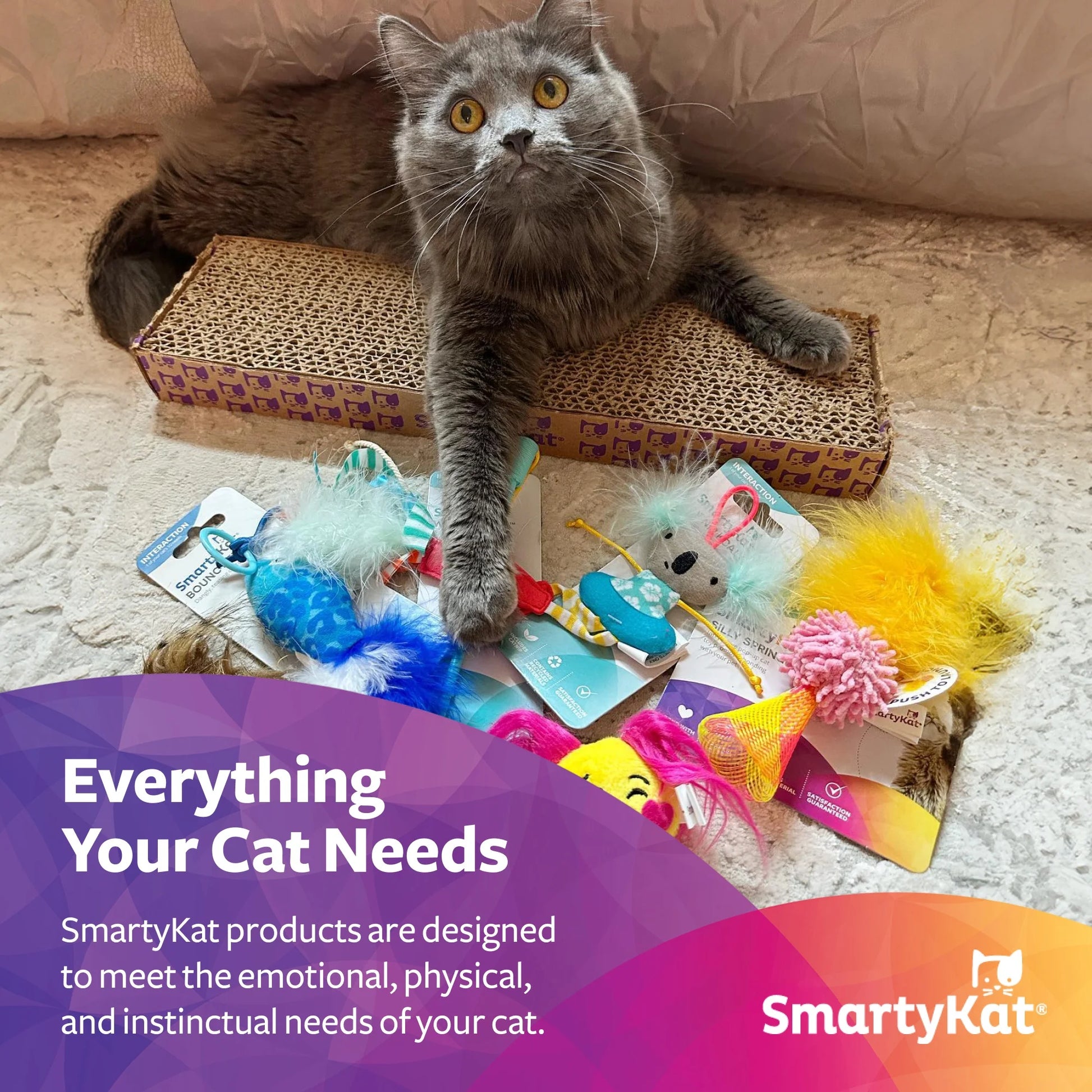 Canary Frenzy Motion Cat Toy –Electronic Interactive Pet Toy, Yellow