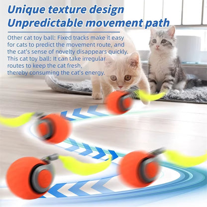 Smart Cat Toys Balls Automatic Interactive Pet Electric Rolling Teaser USB Rechargeable Kitty Moving Bouncing Ball Cats Products