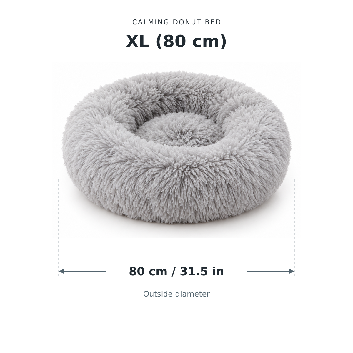 Calming Donut Bed for Dogs & Cats